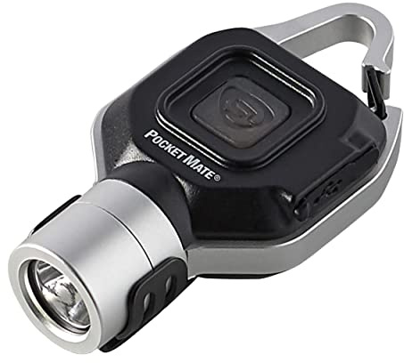 Streamlight 73300 Pocket Mate 325-Lumen Keychain/Clip-on USB Rechargeable Flashlight, Silver