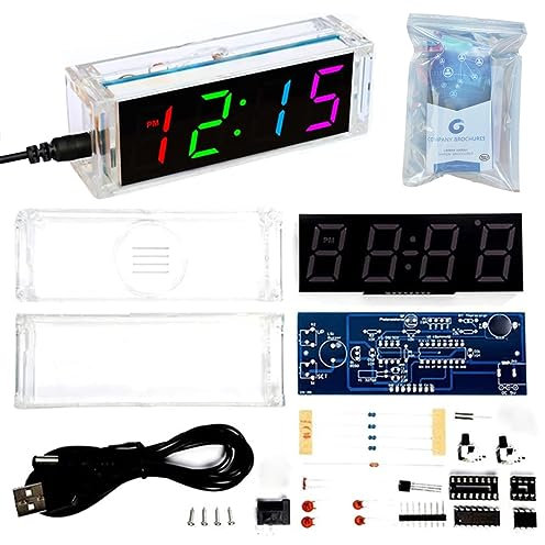 Gikfun Colorful Digital LED Electronic Alarm Clock DIY Kits Soldering Practice Learning Project EK1973