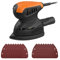 Detail Sander 125W Electric 13500RPM w/ 16 Sandpapers, Dust Collection, Compact for Wood & Tight Spaces