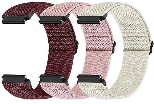 22mm Quick Release Elastic Straps Compatible with Samsung Galaxy Watch 3 45mm/Garmin Venu 4 45mm/3 45mm/Venu 2/Vivoactive 4/Forerunner 570(47mm)/255/265/Amazfit Helio/Bip 6/5/Balance 2 Women Men