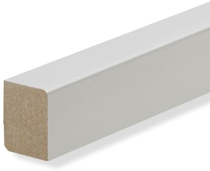 REESE | Vorsatzleiste | Deck- Abschluss- Sockelleiste | Hellgrau MDF Folie | 20 x 15 mm | 10 Stück (23lfm)