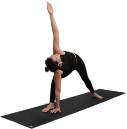 Yoga-Mad Studio-Yogamatte, extra lang, 220 cm lang, rutschfeste Gymnastikmatte mit hoher Dichte, für Pilates, Yoga, Stretching, Heimtraining und allgemeine Fitness