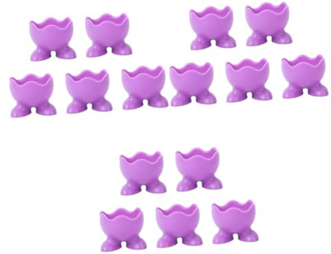 Cabilock 15 Pièces Support D'oeuf à La Coque Cuisson Au Silicone Kit De Maquillage Tasses De Service D'œufs à La Coque Porte-éponge en Céramique Oeuf Dur Cuiseur à Oeufs d'eau