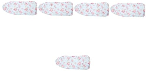 MAGICLULU 5pièces Housse De Planche à Repasser Lavable Coton Couverture Pliable Avec Antidérapante Pour Repassage Motif Bleu Dégradé Avec De Pivoine Compatible Standard