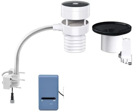 NURII GW1103, Station météo, Comprend Un capteur anémomètre à ultrasons WS80, Un capteur de pluviomètre à vidange Automatique et Un concentrateur GW1100(915MHz)