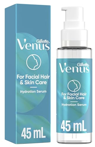 Gillette Venus for Facial Hair & Skin Care Hydration Serum with Hyalaronic Acid, After Dermaplaning Soothing Serum for All Skin Types, Lightweight Moisturiser