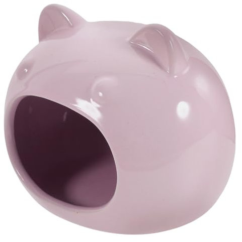 Yardwe Hamsterhaus Aus Keramik Cartoon-Design Versteck Für Hamster Ratten Igel Meerschweinchen Angenehm Kühl Schlafplatz Für Kleintiere