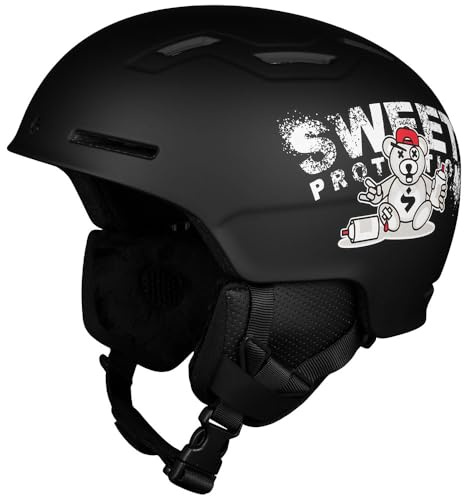 Sweet Protection Casco Unisex Youth Winder JR, Black Teddy, S