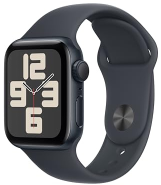 Apple Watch SE (2nd Gen) [GPS 40mm] Smartwatch with Midnight Aluminum Case with Midnight Sport Band S/M. Fitness and Sleep Trackers, Crash Detection, Heart Rate Monitor, Retina Display