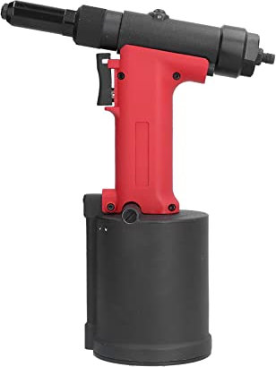 Pistola Remachadora Neumática, Remachadora de Aire Industrial Autoaspirante, Herramienta Remachadora Hidráulica 4.0 6,4 Mm de Capacidad KV 4000L, Interruptor de Fuente de Aire,