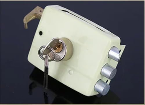 Le migliori serrature for porte esterne in ferro Serratura di sicurezza Serratura assicurativa multipla Serratura for cancello in legno for grimaldello hardware for mobili 1 pezzo(Straight tongue)