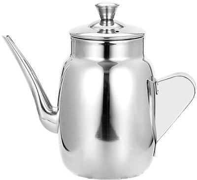 BYWXW Recipiente Aceite Acero Inoxidable, Lata de Grasa para Cocina, Tarro Colador de Grasa, Recipiente de Aceite Usado para cocinar, freír, Hornear, Tortitas Barbacoa(Size:300ML,Color:Plateado)