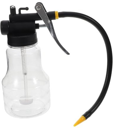 MOLUCKFU Oil Bottle Capacity Featuring High-pressure Nozzle and Flexible Plastic Spout for Automotive Maintenance and Lubricating Machinery