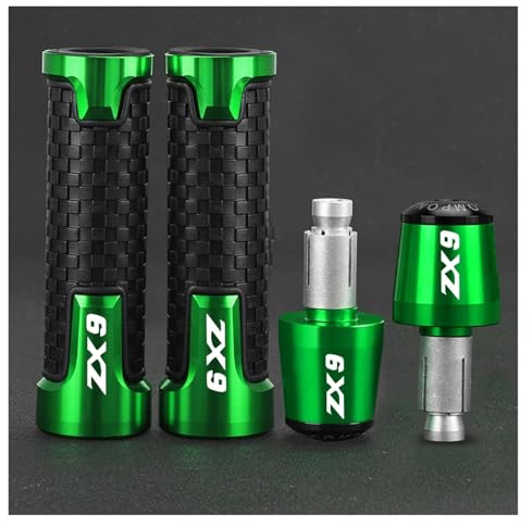 ENGEBS Motorrad Griff Abdeckung FÜR KA@&WASAKI ZX9 ZX-9R ZX9R ZX-9 1998 1999 2000 2001 2002 2003 Motorrad CNC 22MM Lenkergriffe Lenkerkappe Endstopfen(AA)
