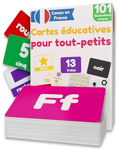 Cartes éducatives pour Tout-Petits | Apprentissage Enfants 1-3 Ans | Bébé Jouet Éducatif | 101 Supports d’Éveil Uniques | Dès 12 Mois | Développement du Langage & de la Parole
