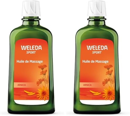 WELEDA - Huile de Massage - Extrait D'Arnica Bio - Préparation & Récupération Sportive - Texture Fluide - Recommandée Par Les Masseurs-Kinésithérapeutes - Certifiée NATRUE* - Vegan** - 200 ml