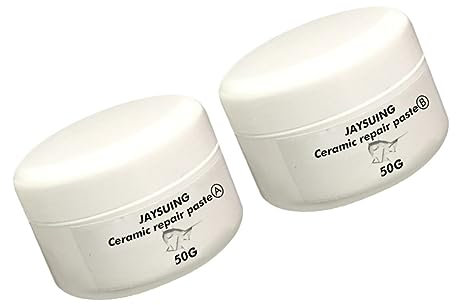 Mipcase Kit de Réparation Céramique Pâte Adhésive 2 Pièces pour Carrelage Utilisation Intérieure 250G