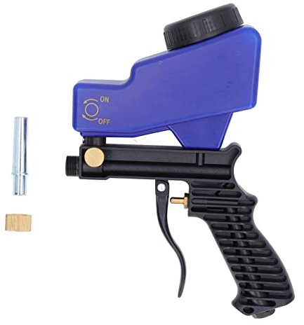 Spacnana Sandblaster with Efficient Use and Broad Utility, Ideal for Glass Etching, Paint Removal, and Moss Scale on Hot Tub Tile, Compatible with Most Air Compressor Components (Blue)