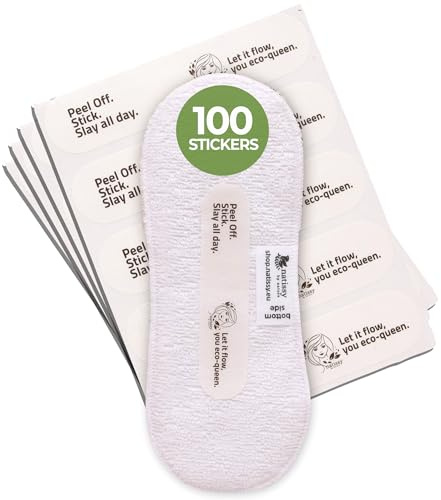 Strisce adesive per inserti assorbenti riutilizzabili spannolinamento bambini – Prodotto in UE (100 pezzi), adesivo dermatologicamente testato con EcoGrip Antiscivolo, senza residui