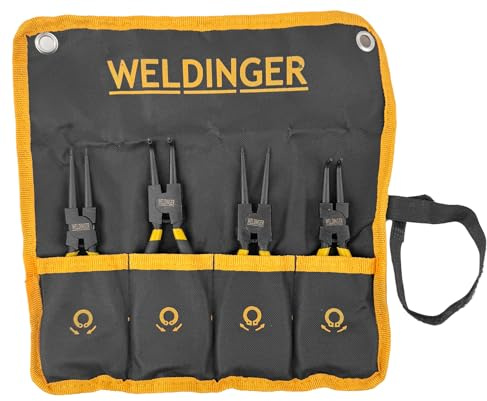 WELDINGER Sicherungsringzangen 4er-Satz 6 innen und außen, gerade und abgewinkelt