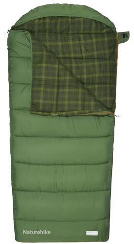 Naturehike Flanell-Schlafsack, groß und hoch, für Erwachsene, Schlafsack für kaltes Wetter für alle Jahreszeiten, XXL-Schlafsäcke für Camping, Wandern, Jagd, inklusive Kompressionssack