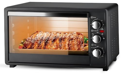 Forno per friggitrice ad aria, 40 l, multifunzione, intelligente, con grande capacità e finestra di visualizzazione per arrostire, friggere e cuocere al forno