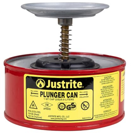 Justrite 10108 Sparanfeuchter 0.9L 18.5cm x 14.3cm Rot