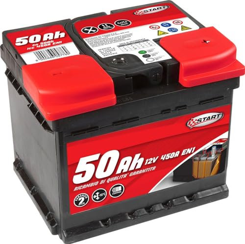 Start Batteria Auto 50AH 12V 450A polo positivo destro Casetta L1