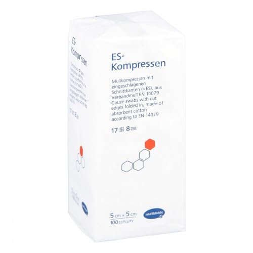 ES-Kompressen 4018217 Verbände, 8-fach unsteril, 5 cm x 5 cm (100-er pack)
