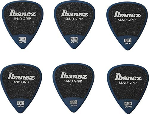 IBANEZ Flat Pick Sand Grip - blau 6 Stück (PPA14HSG-DB)