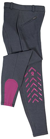 PFIFF Pantalones de equitación Piccola para niños, color azul y rosa, 122
