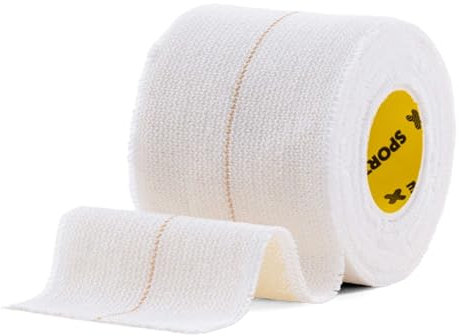 SPORTTAPE EAB Fabric Strapping Tape - 5cm x 4.5m | Elastic Adhesive Bandage, Rugby Strapping Adhesive Bandage Tape for Wrist, Ankle, Knee, Elbow | Extra Strong, Non-Tear Centreline - Single Roll