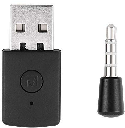 Diyeeni USB-Adapter, Mini-USB-4.0-Bluetooth-Adapter/Dongle-Empfänger und Transmitter für PS4 Playstation mit Bluetooth-Headset, kabelloses Mikrofon