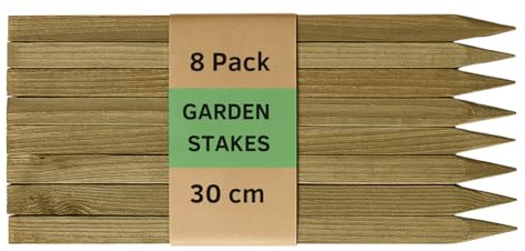 8 Pack 12 (300mm) Treated SITE PEGS Wooden Stakes Posts PEGS Garden Fence