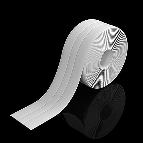 Weiß Wasserdicht Dichtungsband,Drei Knicke Selbstklebendes Dichtungsband Dusche Küche Dichtungsstreifen Klebeband,Wasserdicht Klebeband für Badezimmer Toilette und Wandversiegelung,3,8 cm x 3,2m