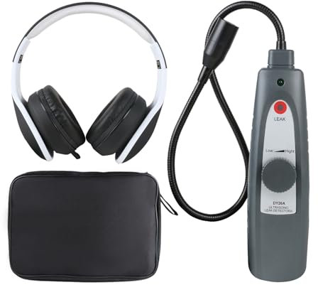 Détecteur de Fuite à ultrasons, Outils de détection de Fuite, détecteur de Fuite d'air 40 kHz ± 2 kHz, détecteur de Bruit Automobile avec Casque, capteur Sensible à sonde 420 mm