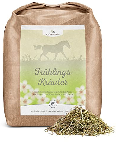 Krauterie Frühlingskräuter Pferd in Spitzenqualität (500 g), Frühlings Kräuter für Pferde, Saisonkräuter als Bestandteil artgerechter Fütterung, frei von Zusatzstoffen, aus Liebe zu Deinem Pferd