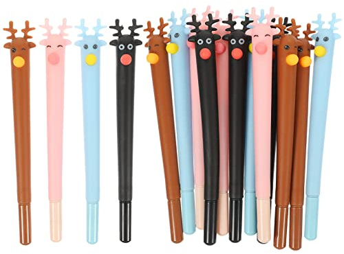 Ciieeo 16st Weihnachtsgeschenke Für Frauen Weihnachtskugelschreiber in Hirschkopfform Weihnachtsgeschenke Kleinigkeiten Geschenkfüllung Kugelschreiber Hochwertig Frohe Stift Mann Mäppchen