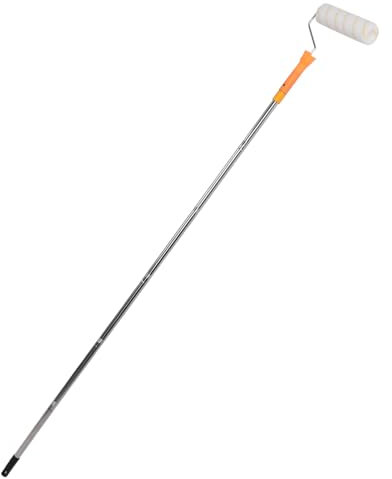 Farbroller, 1,8 M Lange Pinsel-Verlängerungsstange für Ecken- und Deckenmalerei, Multifunktions-Farbroller-Set mit Haus-Farbrollerbürste, Edelstahlstange, Langes Rollenset