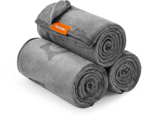 Feandrea Hundedecke, waschbar, 3er Set Haustier-Decke, XL, 152 x 127 cm, für mittelgroße und große Hunde, Flanell, Schutzdecke für Sofa, schiefergrau PPB015G01