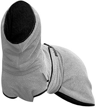 Fhtahun Hundebademantel Hund Mikrofaser Bademantel Mit Klettverschluss Schnell Trocknend Badetuch für Große Mittelgroße Kleine Hunde (Grey, XXXL)