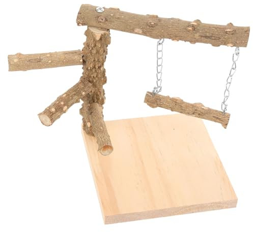 VANZACK Papageien Stand Aus Naturholz Vogel Sitzstange Für Käfig Oder Tisch Einfache Installation Robuste Verarbeitung Praktisches Zubehör Für Vogelhaltung