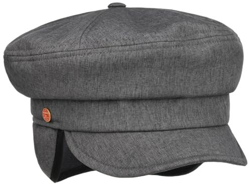 Mayser Debby Elbsegler mit Ohrenklappen Baker-Boy-Mütze Elbseglermütze Schirmmütze Regencap Damen - Made in The EU Schirm, Futter, Lederband Herbst Sommer Frühjahr Winter Frühling-Sommer