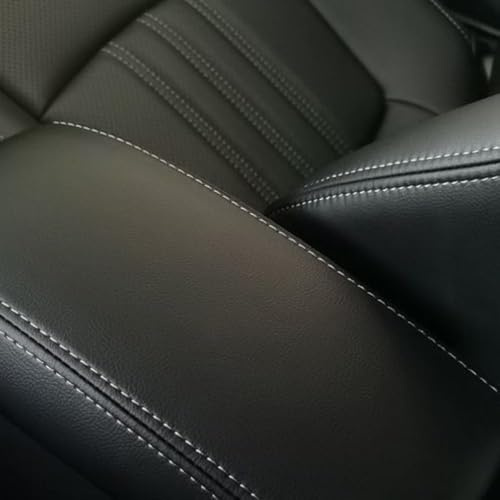 Bqieai Auto PU Pelle Copribraccioli, per Audi Q2 Centrale Console Bracciolo AntiGraffio Impermeabile Protezione Car Interni Accessori,A/Black Black