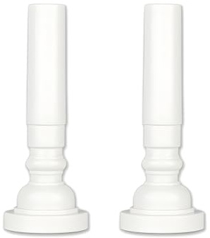 RuiJOTWAT 2 bocchini in plastica per tromba bianca per giovani, bocchini per tromba per strumento a fiato 7C