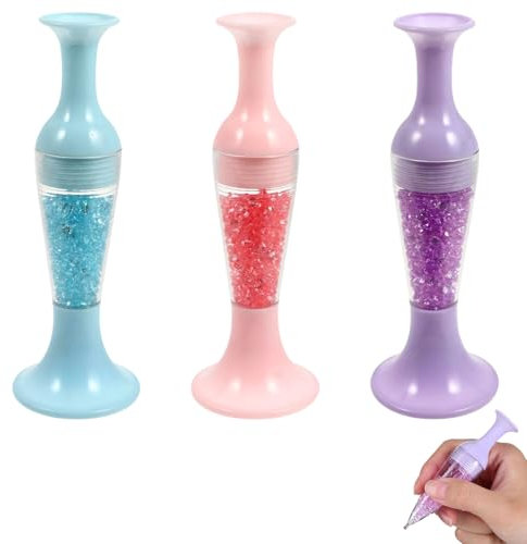 agogue 3 Stück Diamond Painting Zubehör,Diamond Painting Stift Diamond Painting Zubehör Stift e Painter Diamant Painting Stift,DIY-Stift Standbarer Nagelkunst-Punktstift Diamant-Bildwerkzeuge