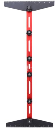 Stair Tread Template Tool, 2 Nut Stair Tread Gauge Aluminum Alloy Stair Jig for Layout Projects, Jig with Case for Stair Measurement, Shelf Layout Tool Stair Measuring Tool Set