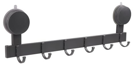 Vookkp Barra Portautensili Cucina Senza Foratura Appendi Mestoli da Cucina Rimovibile Porta Utensili da CucinaAlluminio Spaziale Appendi Utensili da Cucinacon 6 Ganci