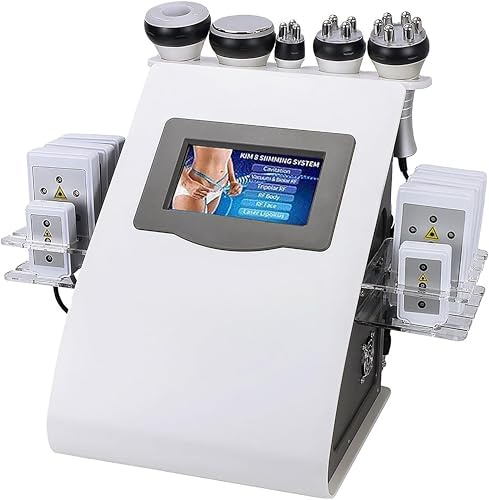 Body Machine 6 in 1 Cavitation Machine Professional Skin Lift Radio Frequency Massager Multifunctional Body Facial Beauty Machine, suitable for Face Neck Arm Waist Thigh and Buttock