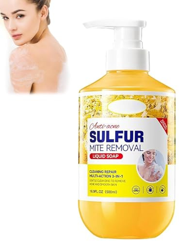Bagnoschiuma allo zolfo, pulizia profonda, lenitivo rinfrescante, idrata la pelle secca, delicato per il corpo quotidiano, goditi un'esperienza doccia rilassante, per donne e uomini (1pc)